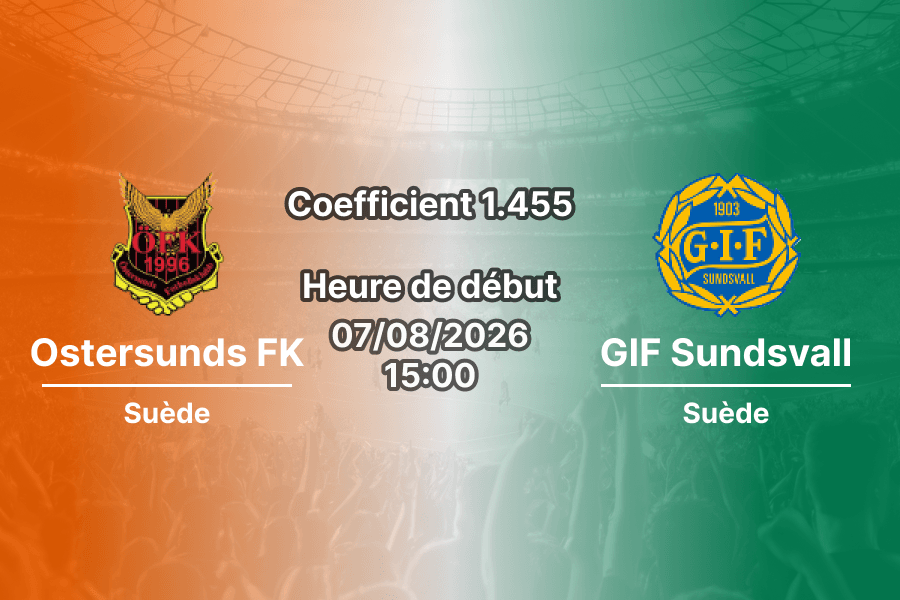 Pronostic Ostersunds FK GIF Sundsvall – Jamtkraft Arena, Östersund, Superettan suédoise 7 août 2026