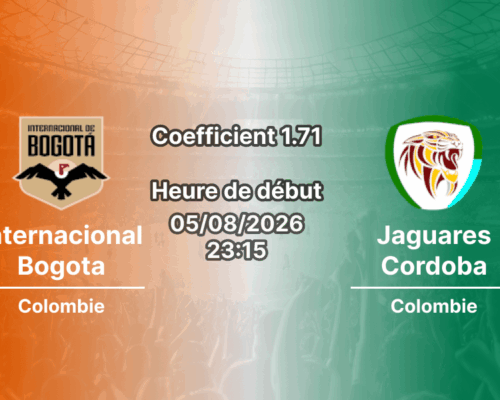 Pronostic Internacional de Bogota Jaguares de Cordoba – Estadio Metropolitano de Techo, Bogotá, Liga BetPlay Clausura 2026 Round 3, 5 août 2026