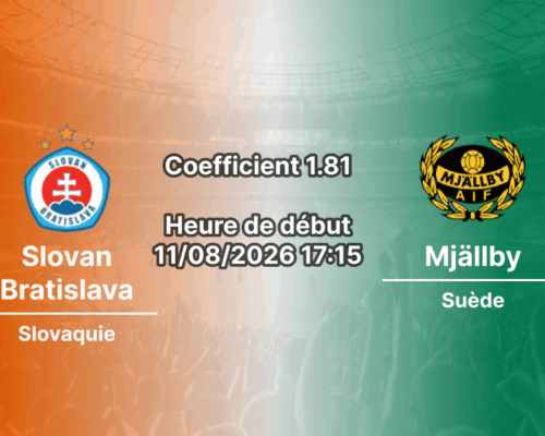 Pronostic Slovan Bratislava Mjällby — Tehelné pole, Ligue des Champions 2026/27, Bratislava, 11 août 2026