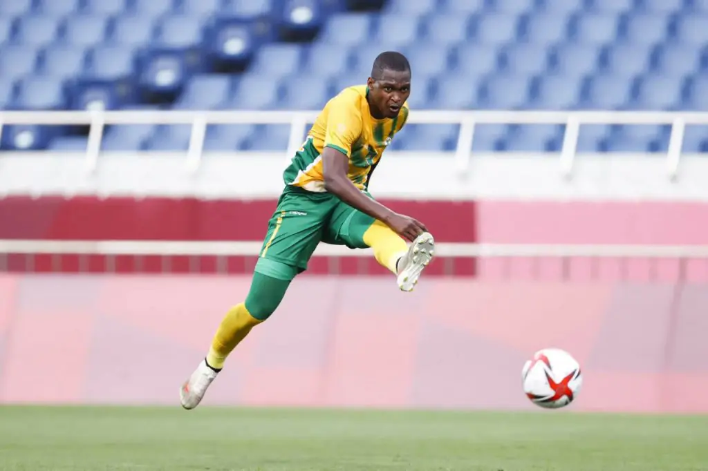 Katlego Mohamme défenseur Sekhukhune United en action Betway Premiership