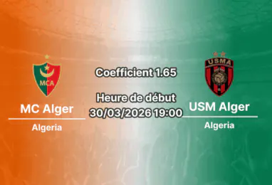 Pronostic MC Alger – USM Alger