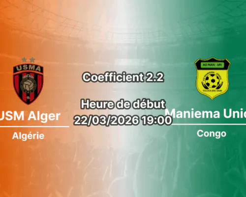 Pronostic USM Alger – Maniema Union