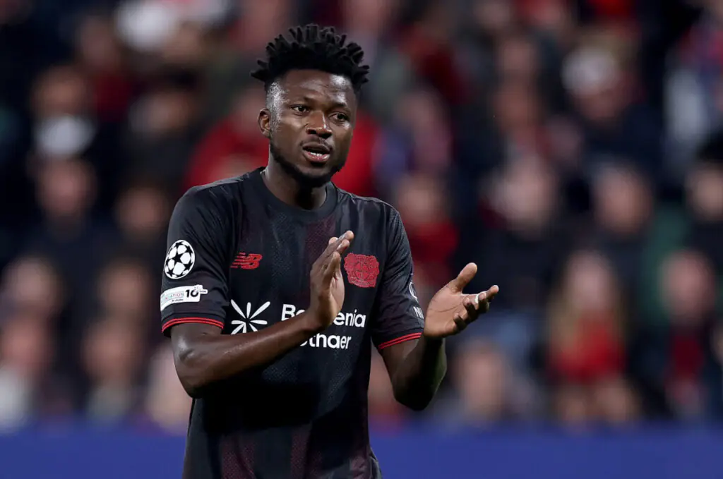 Tapsoba prolonge au Bayer : rejet de 40M€, salaire à 5M€, valeur marchande 35M€. Le Burkinabè intouchable. Infos sur bookmakers225.ci.