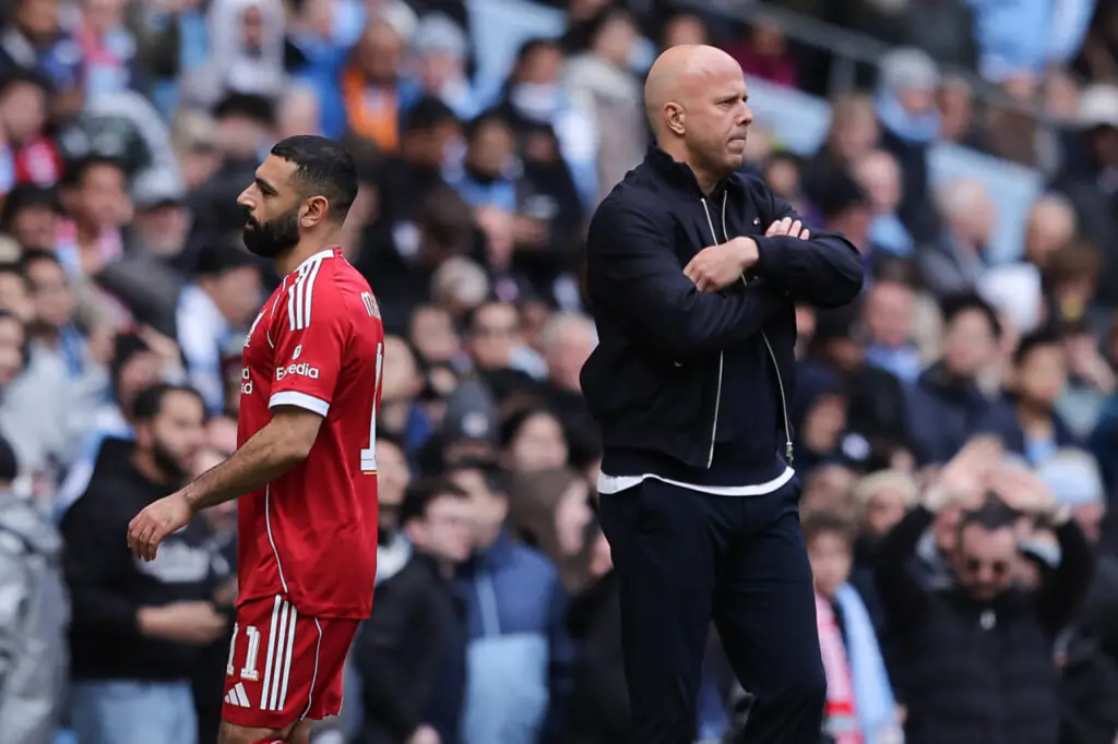 Mohamed Salah célébrant un but avec Liverpool à Anfield