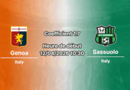 Pronostic Genoa Sassuolo Serie A journée 32 12 avril 2026 – analyse et meilleurs paris au Luigi Ferraris de Gênes