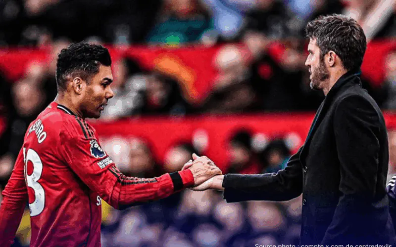 Casemiro en action sous le maillot de Manchester United lors d'un match de Premier League 2025-2026