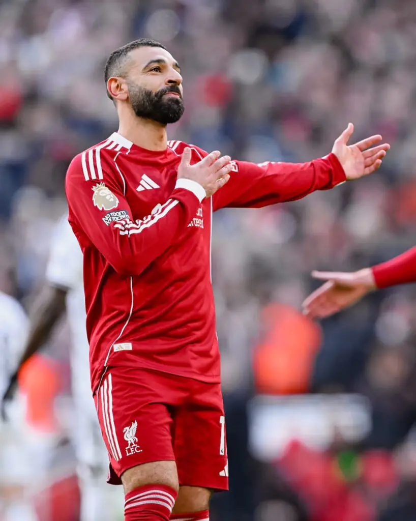 Mohamed Salah attaquant de Liverpool en action en Premier League saison 2025-2026