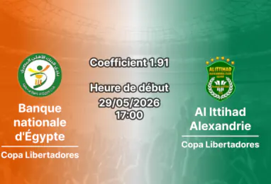 Pronostic Banque nationale d'Égypte Al Ittihad Alexandrie au stade Al-Salam Le Caire, Tour de Relégation 29 mai 2026