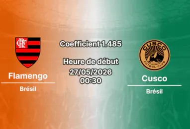 Pronostic Flamengo Cusco au Maracanã Rio de Janeiro, Copa Libertadores Groupe A dernière journée 27 mai 2026