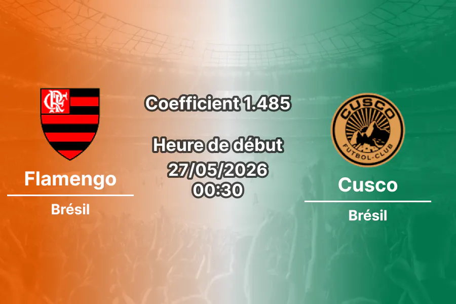 Pronostic Flamengo Cusco au Maracanã Rio de Janeiro, Copa Libertadores Groupe A dernière journée 27 mai 2026