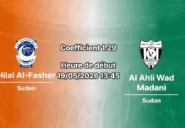 Pronostic Hilal Al-Fasher - Al Ahli Wad Madani