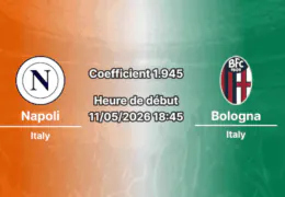 Pronostic Napoli Bologna Serie A journée 36 au Stadio Diego Armando Maradona 11 mai 2026 — analyse cotes 1xBet Côte d'Ivoire
