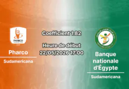 Pronostic Pharco Banque nationale d'Égypte au stade Haras El Hodoud Alexandrie, relégation 22 mai 2026