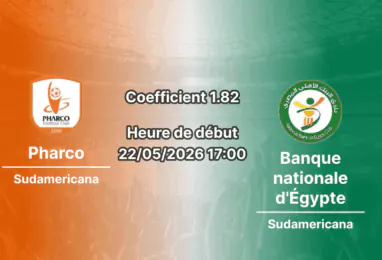 Pronostic Pharco Banque nationale d'Égypte au stade Haras El Hodoud Alexandrie, relégation 22 mai 2026