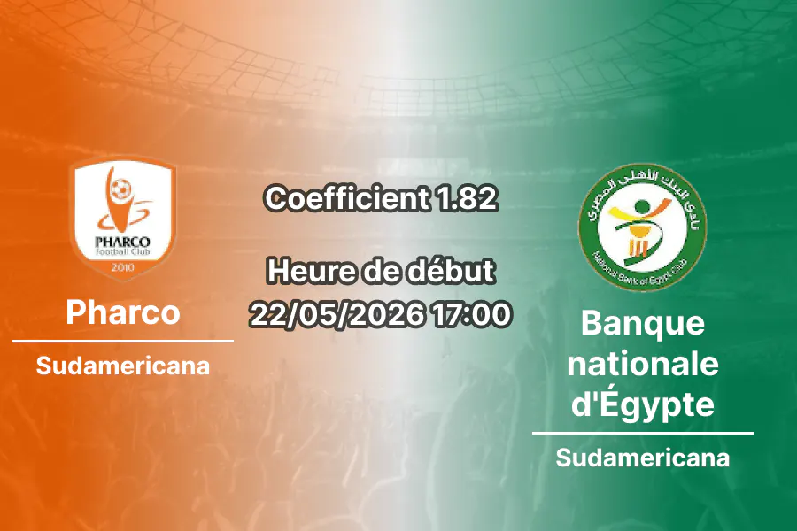 Pronostic Pharco Banque nationale d'Égypte au stade Haras El Hodoud Alexandrie, relégation 22 mai 2026