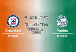 Pronostic Cruz Azul Puebla – Estadio Azteca Mexico City, Liga MX Apertura 2026 Jornada 2, 22 juillet 2026
