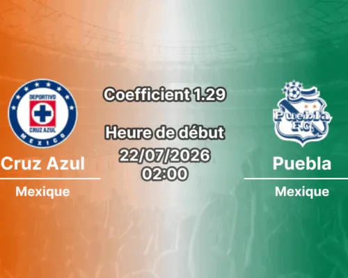 Pronostic Cruz Azul Puebla – Estadio Azteca Mexico City, Liga MX Apertura 2026 Jornada 2, 22 juillet 2026
