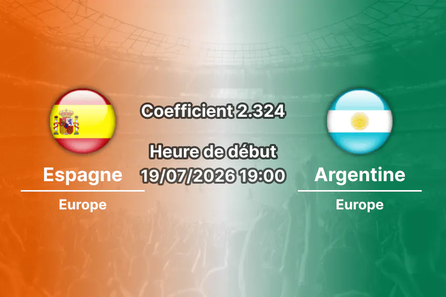 Pronostic Espagne Argentine – MetLife Stadium East Rutherford, Finale Coupe du monde 2026 19 juillet 2026