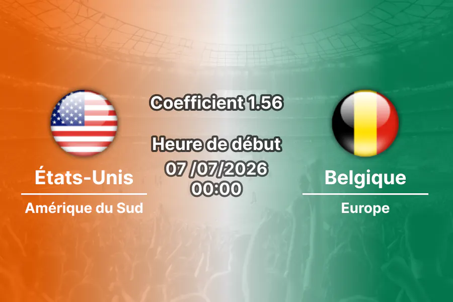 Pronostic États-Unis Belgique – Lumen Field Seattle, 8e de finale Coupe du Monde 2026, 7 juillet 2026