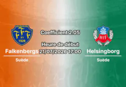Pronostic Falkenbergs Helsingborg – Falcon Alkoholfri Arena Falkenberg, Superettan Suède Tour 15, 21 juillet 2026