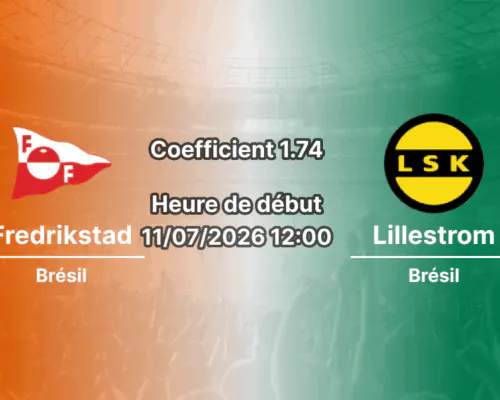 Pronostic Fredrikstad Lillestrom – Stade Fredrikstad, Eliteserien Norvège Tour 13, 11 juillet 2026