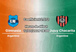Pronostic Gimnasia Jujuy Chacarita – Estadio 23 de Agosto Jujuy, Primera B Nacional Argentine, 12 juillet 2026