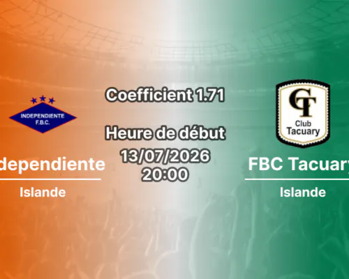Pronostic Independiente FBC Tacuary – Stade Ricardo Gregor Asuncion, División Intermedia Paraguay Tour 14, 13 juillet 2026