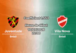 Pronostic Juventude Vila Nova – Alfredo Jaconi Caxias do Sul, Campeonato Brasileiro Série B Tour 17, 10 juillet 2026