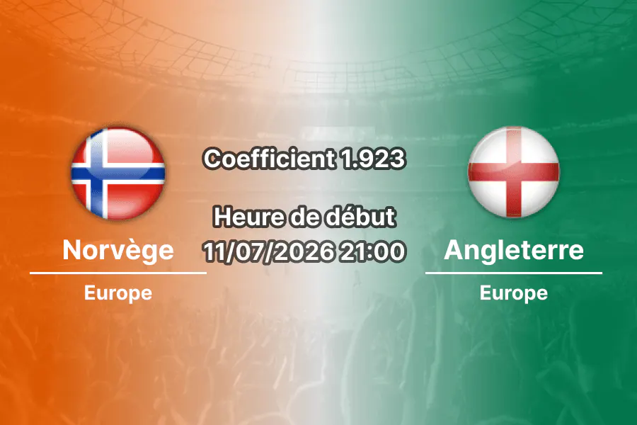 Pronostic Norvège Angleterre – Hard Rock Stadium Miami, quart de finale Coupe du Monde 2026, 11 juillet 2026