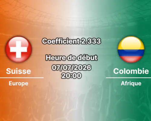 Pronostic Suisse Colombie – BC Place Vancouver, 8e de finale Coupe du Monde 2026, 7 juillet 2026