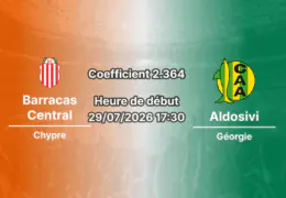 Pronostic Barracas Central Aldosivi – Estadio Claudio Chiqui Tapia, Liga Profesional Clausura 2026, 29 juillet