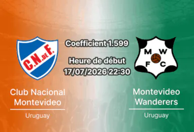 Pronostic Nacional Montevideo Wanderers – Gran Parque Central, Torneo Intermedio Serie B, 17 juillet 2026