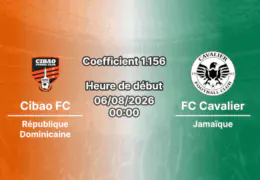 Pronostic Cibao FC Cavalier FC – Estadio Cibao FC, Santiago de los Caballeros, CONCACAF Caribbean Cup 2026 Groupe B Journée 1, 6 août 2026