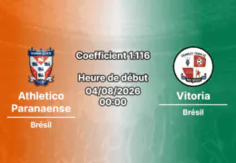 Pronostic Athletico Paranaense Vitoria Salvador – Estadio Manoel Barradas, Salvador, Copa do Brasil 1/8 de finale retour 4 août 2026